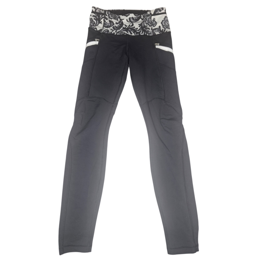Lululemon‎ Toasty Tech Leggings Black White Sz Small
